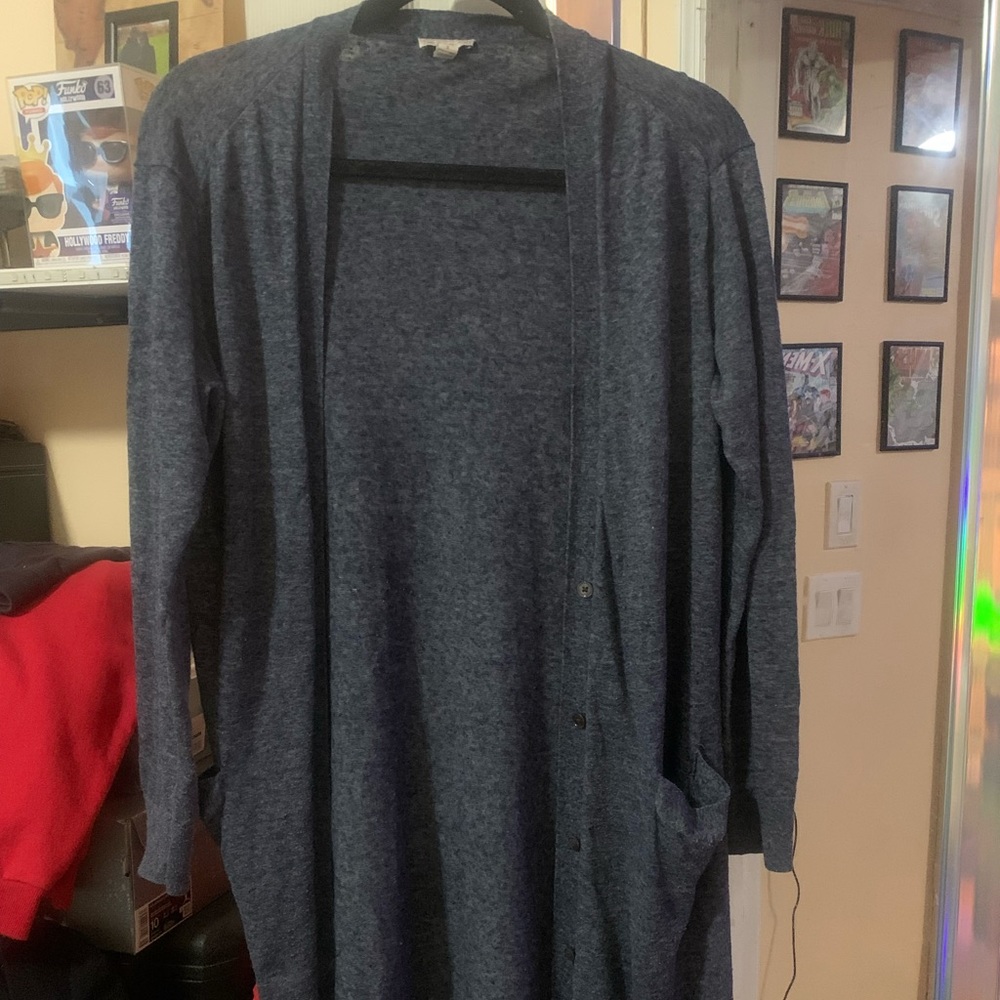 Blue cardigan